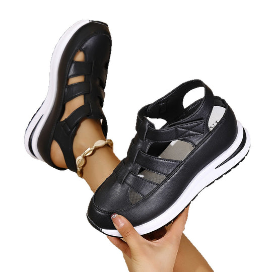 Damen Sportliche Sandalen mit elastischen Riemen EB