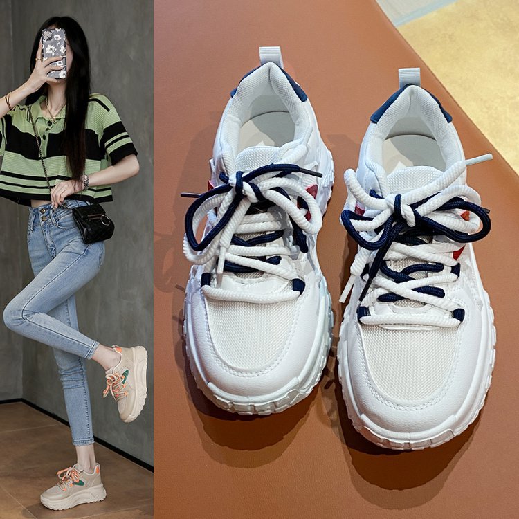 Damen Sportliche Sneakers mit atmungsaktiver Netzstruktur und flexibler Sohle EB