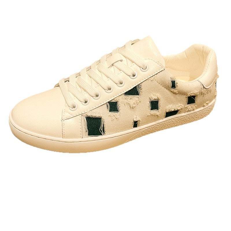 Damen Modische Sneakers aus hochwertigem Leder mit einzigartigem Design und bequemer Dämpfung EB
