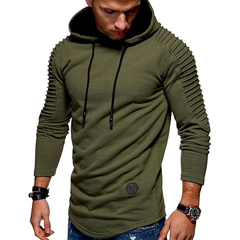 Herren modernes Kapuzenshirt mit strukturierten Ärmeln und trendigem Design EB