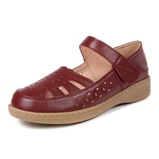 Damen Komfortable Riemchensandalen mit atmungsaktiver Oberflächenstruktur und modischem Design EB