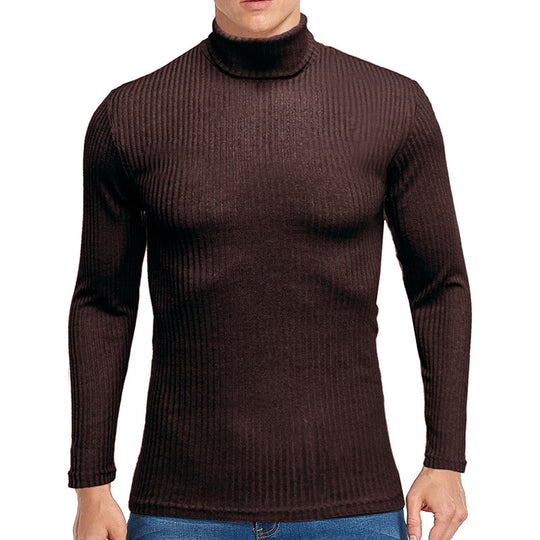 Herren feiner Rollkragenpullover aus strukturiertem Strick EB