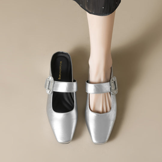 Damen elegante Slingback-Pumps mit modischem Schnallenakzent EB