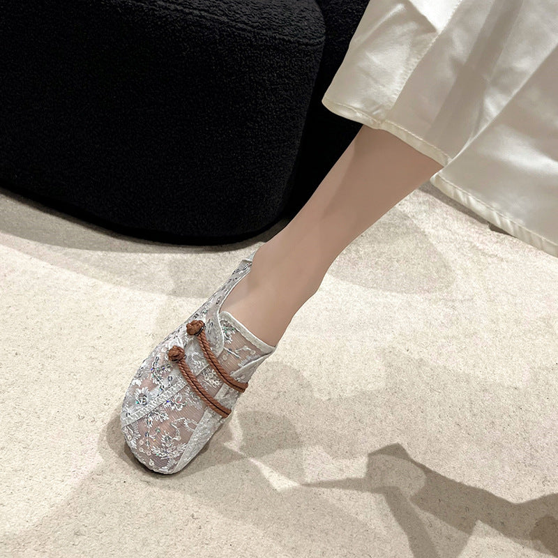 Damen Bequeme Slipper mit schimmerndem Paillettenmuster EB