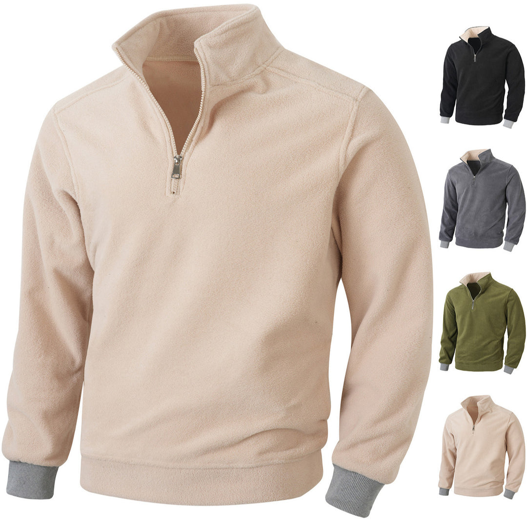 Herren Fleecejacke mit halblangem Reißverschluss EB