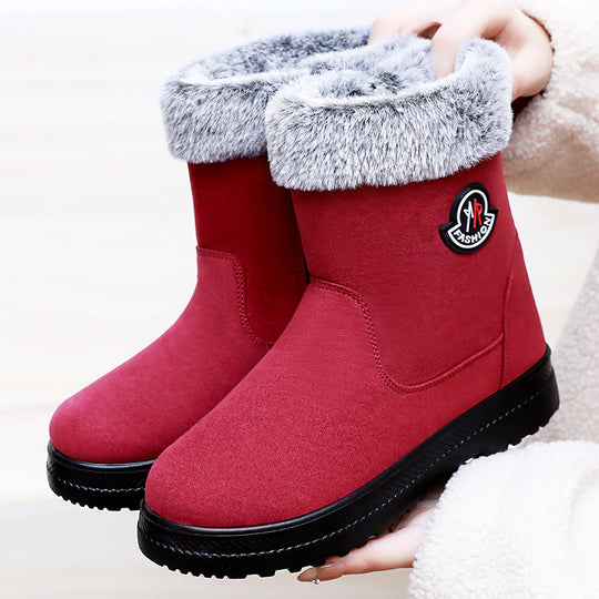 Damen Modische Winterboots mit kuscheligem Innenfutter und rutschfester Sohle EB