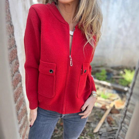 Damen Fleecejacke mit praktischen Taschen und Reißverschluss EB