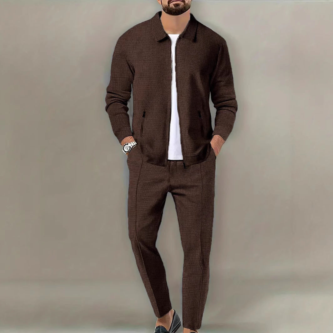 Herren Freizeitanzug mit Modernem Strukturdesign und praktischen Taschen EB