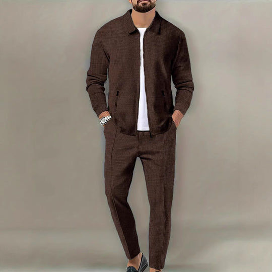 Herren Freizeitanzug mit Modernem Strukturdesign und praktischen Taschen EB