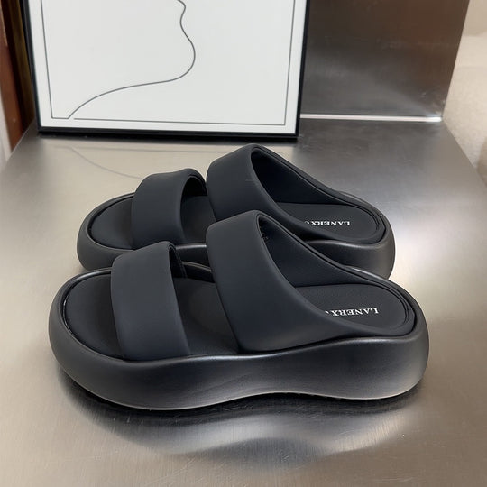 Damen Bequeme Wellness-Pantoletten mit ergonomischem Fußbett und rutschfester Sohle EB