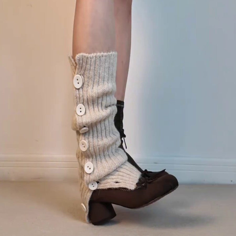 Damen eleganter Stiefel mit kunstvollem Zugband und bequemem Blockabsatz EB