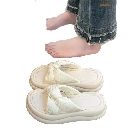 Damen flache Sandalen mit modischem Knötchendesign EB