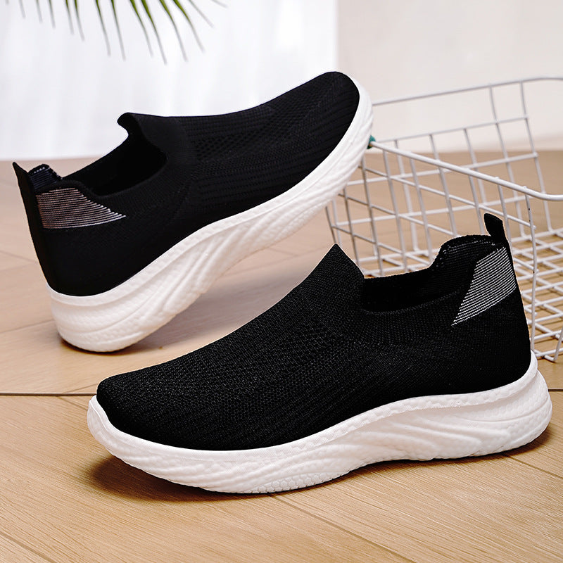 Damen Leichte Slip-On Laufschuhe mit atmungsaktivem Mesh-Obermaterial EB