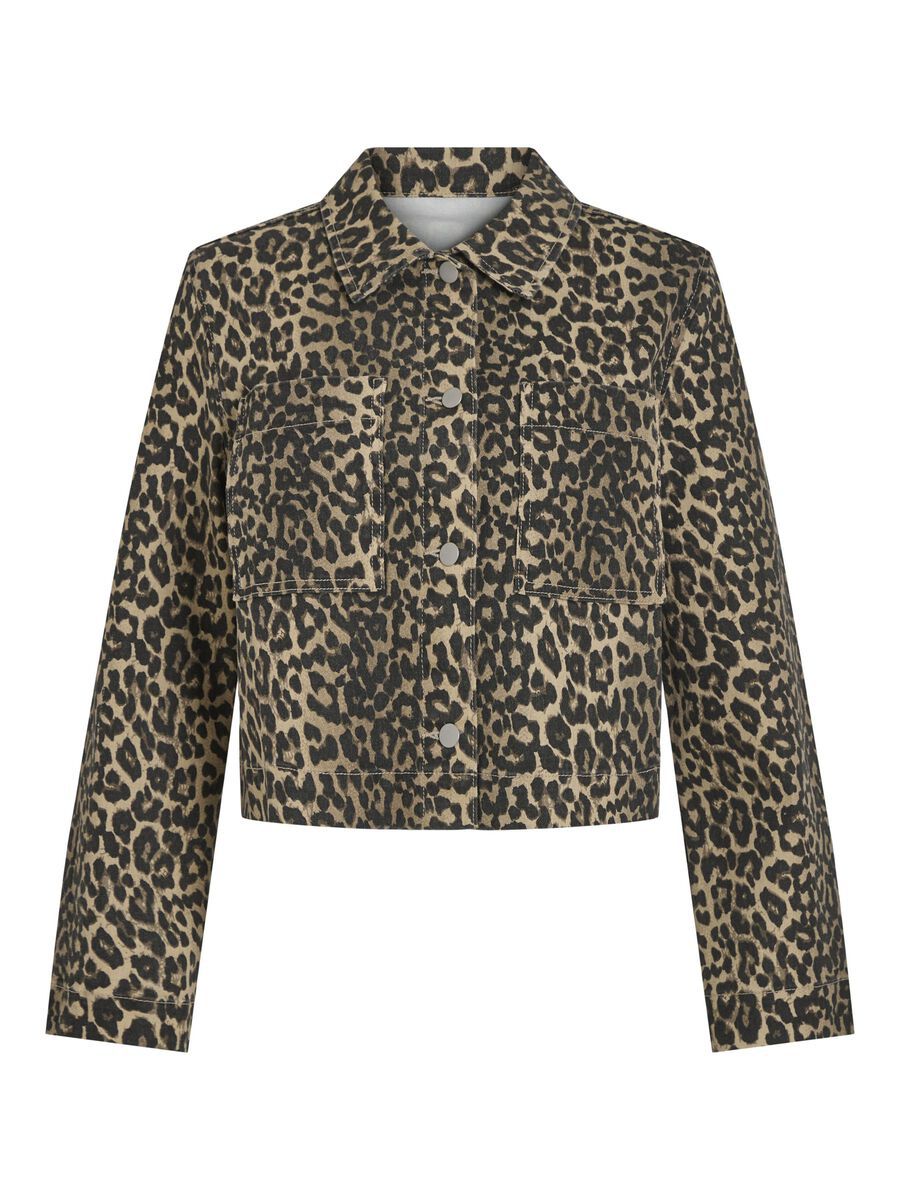 Damen Leoparden-Print Kurzjacke EB