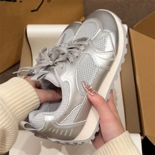 Damen Fitness Sneakers mit atmungsaktivem Mesh-EB