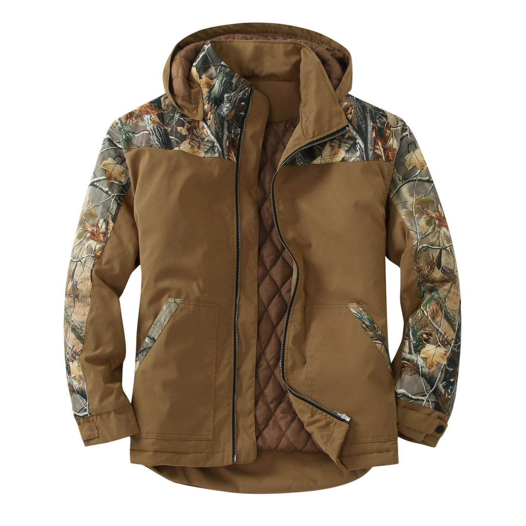Damen wetterfeste Outdoorjacke mit vielseitigem Camouflage-Design EB