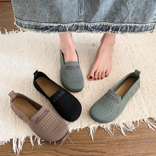 Damen Atmungsaktive Slip-On Schuhe mit flexiblem Design EB