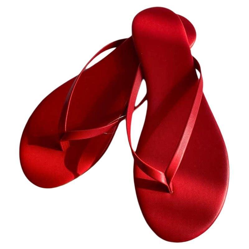 Damen Zehentrenner Sandalen mit ergonomischem Fußbett und flexibler Sohle EB