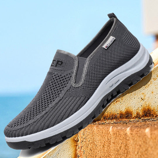 Damen Bequeme Slip-On Laufschuhe mit atmungsaktiver Mesh-Oberfläche EB