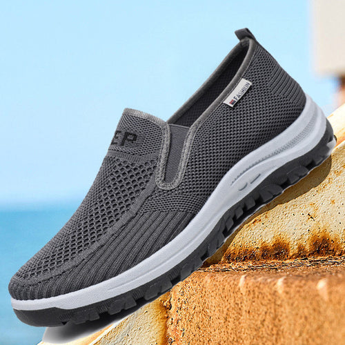 Damen Bequeme Slip-On Laufschuhe mit atmungsaktiver Mesh-Oberfläche EB