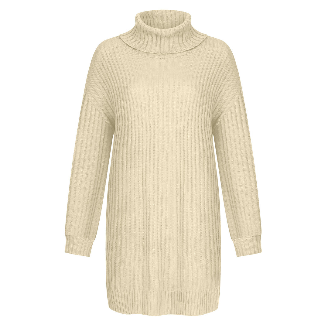Damen Grobstrick Rollkragenpullover im lässigen Schnitt EB