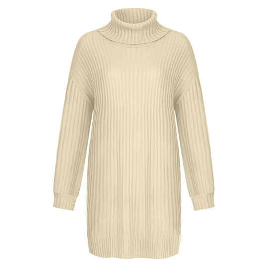 Damen Grobstrick Rollkragenpullover im lässigen Schnitt EB