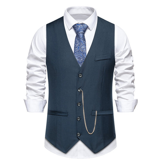 Herren elegante Anzugweste im klassischen Design mit modernen Akzenten EB