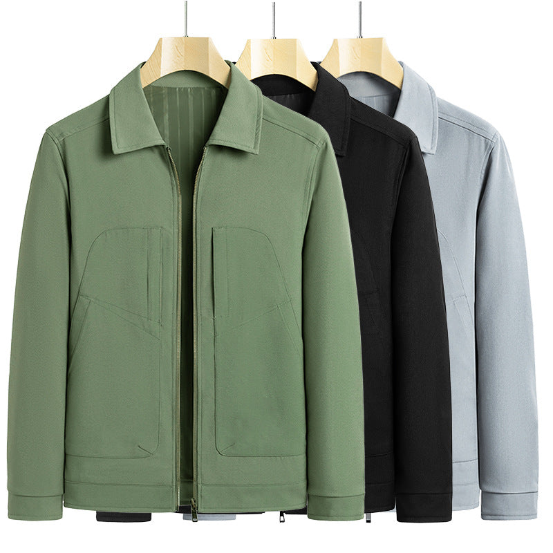 Herren lässige Freizeitjacke mit praktischen Taschen EB