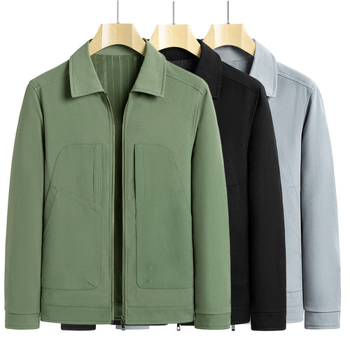 Herren lässige Freizeitjacke mit praktischen Taschen EB