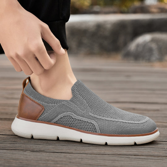 Herren nan atmungsaktiver Strickslipper mit elastischem Einstieg und stoßdämpfender EVA-Sohle EB