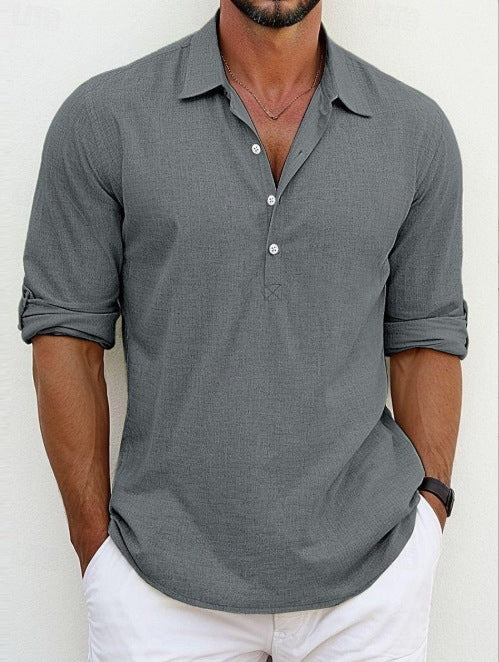 Herren Poloshirt mit modernen Knöpfen und lässigem Schnitt EB