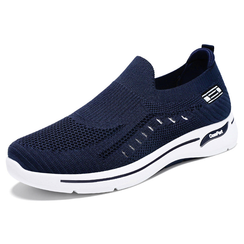 Damen nan ultraleichter gestrickter Slip-On Walking-Sneaker mit nahtlosem Sockenschaft und dämpfender EVA-Comfort-Zwischensohle EB