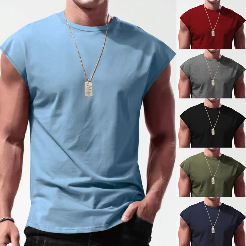 Herren Ärmelloses Sportshirt aus atmungsaktivem Material mit stylischem Design EB
