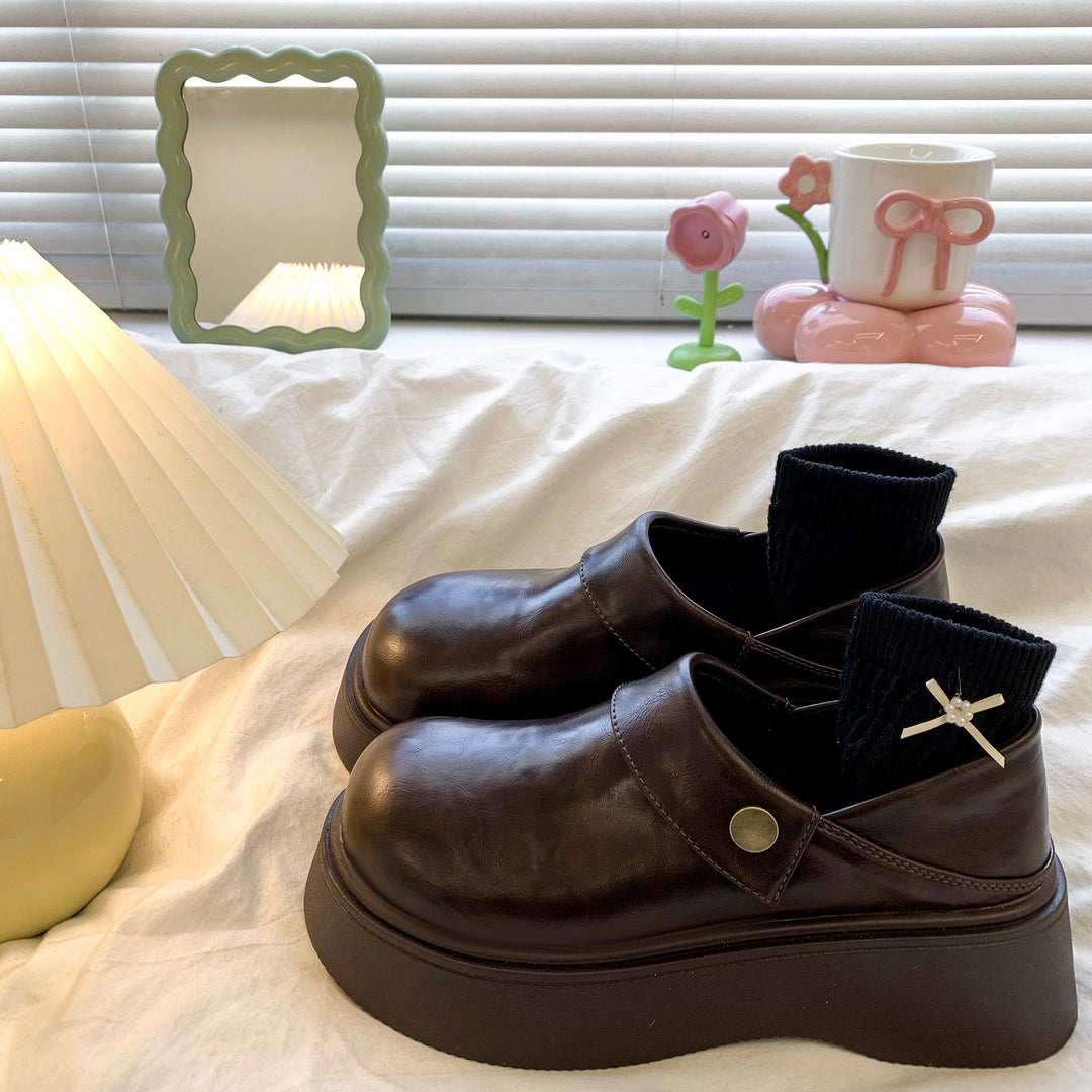 Damen modische Plateauschuhe mit elegantem Riemen und hervorragendem Tragekomfort EB