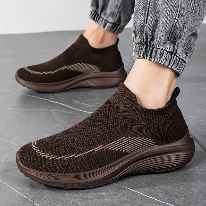 Herren nan sockenähnliche Strick-Sneaker mit nahtlosem Obermaterial und stoßdämpfender Sohle EB