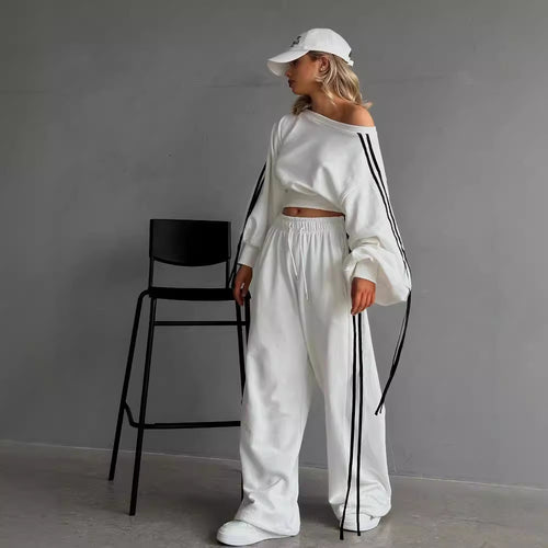 Damen nan weite Relax-Freizeithose mit Tunnelzug, elastischem Komfortbund und seitlichen Ziernähten EB