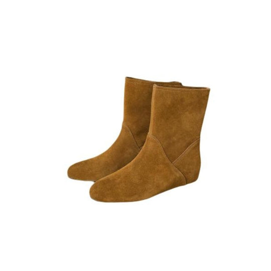 Damen Elegante Stiefeletten aus weichem Wildleder mit praktischem Anziehschlitz EB