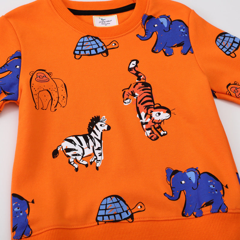 Kinder Sweatshirt mit buntem Tiermotiv EB