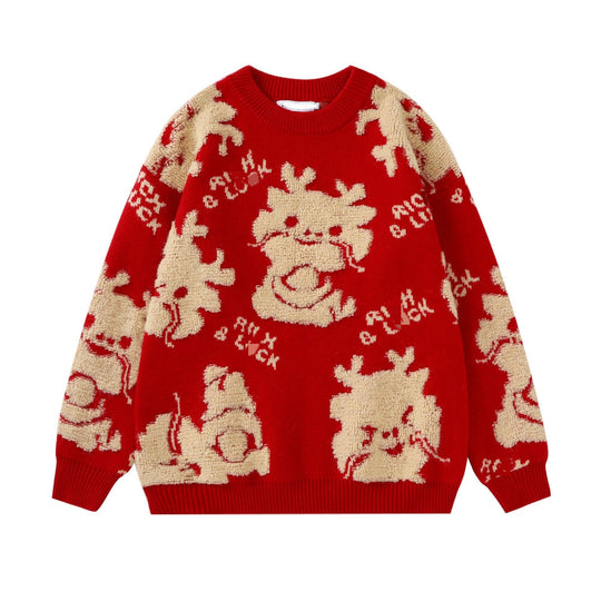 Damen Kuscheliger Pullover mit verspieltem Tiermotiv EB