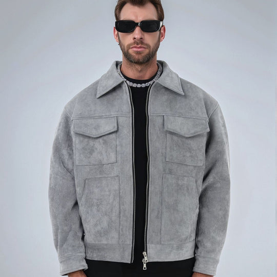Herren lässige Suede Jacke EB