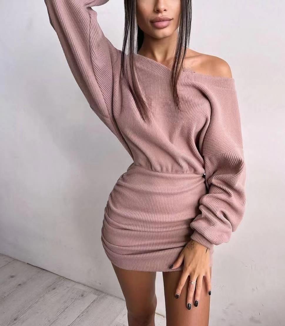 Damen Wickelkleid mit asymmetrischem Schnitt und Rüschendetails EB