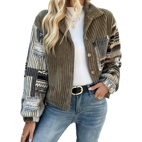 Damen Layered Strickjacke EB
