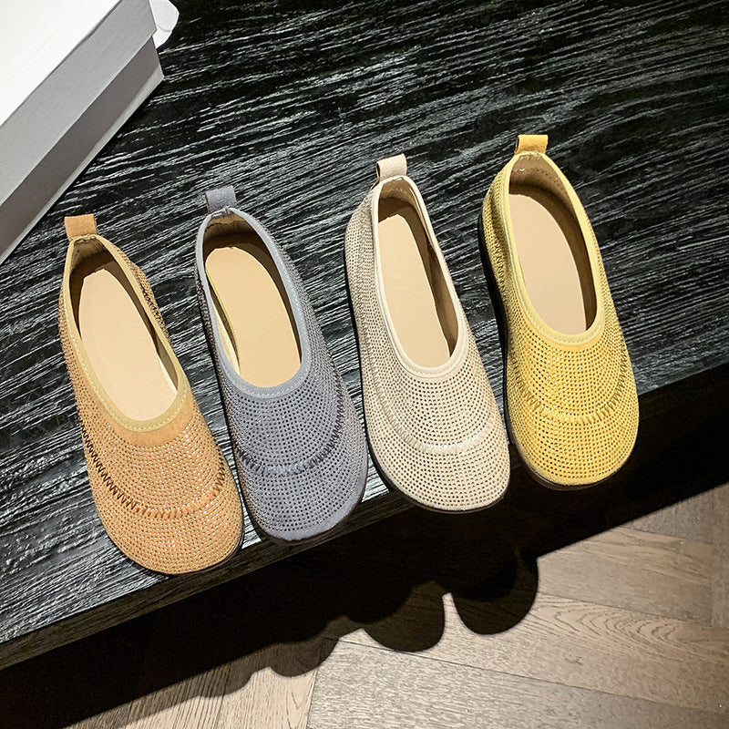 Damen Slip-On Badeschuhe mit atmungsaktivem Obermaterial und rutschfester Sohle EB