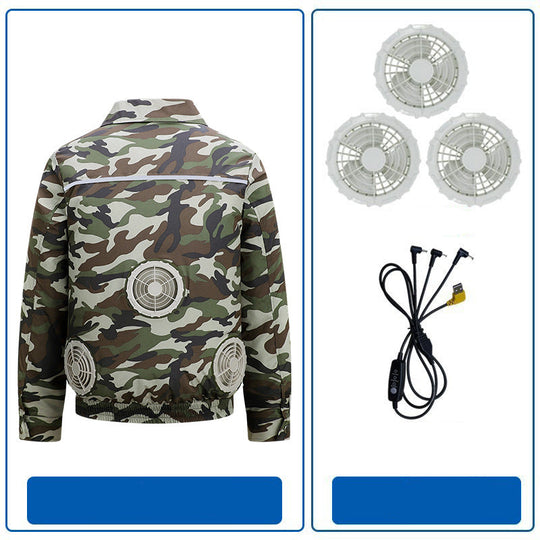 Herren nan atmungsaktive Kühljacke mit integrierten USB-Lüftern EB