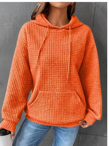 Damen Kapuzenpullover aus strukturiertem Material EB