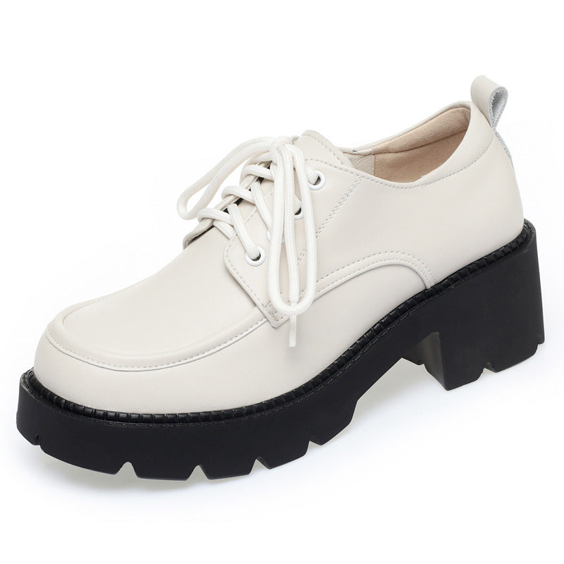 Damen Schnürschuhe mit robustem Blockabsatz und modischem Schnitt EB