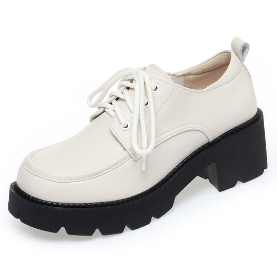 Damen Schnürschuhe mit robustem Blockabsatz und modischem Schnitt EB