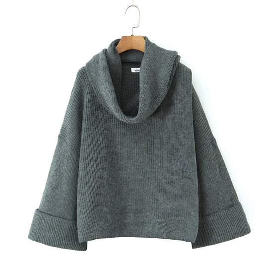 Damen Grobstrickpullover mit schickem Cowl-Neck EB