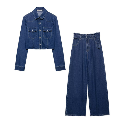Damen Jeansjacke im lässigen Cropped-Stil EB