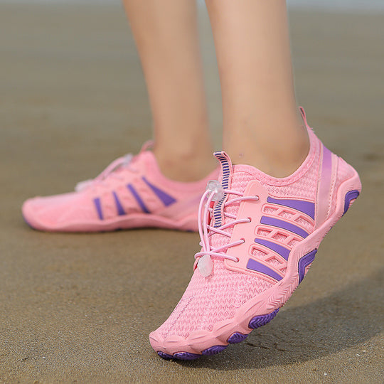 Damen Freizeit-Sneaker mit atmungsaktiver Netz-Oberfläche und flexiblem Sohlenprofil EB